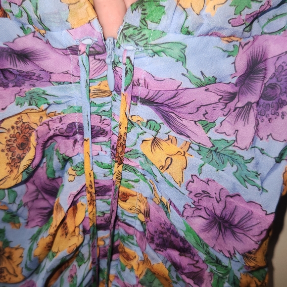 Veronica Beard Sean Floral-Printed Ruched Dress 10 .12 NWT - Picture 7 of 12